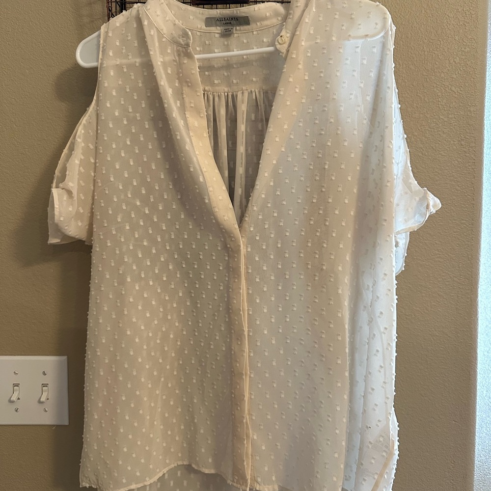 Allsaints - Cold Shoulder Top Size Large